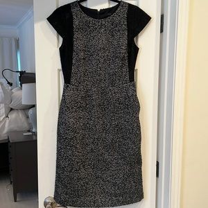 Women’s J Crew Tweed and Lace Cap Sleeve Dress Size 2
